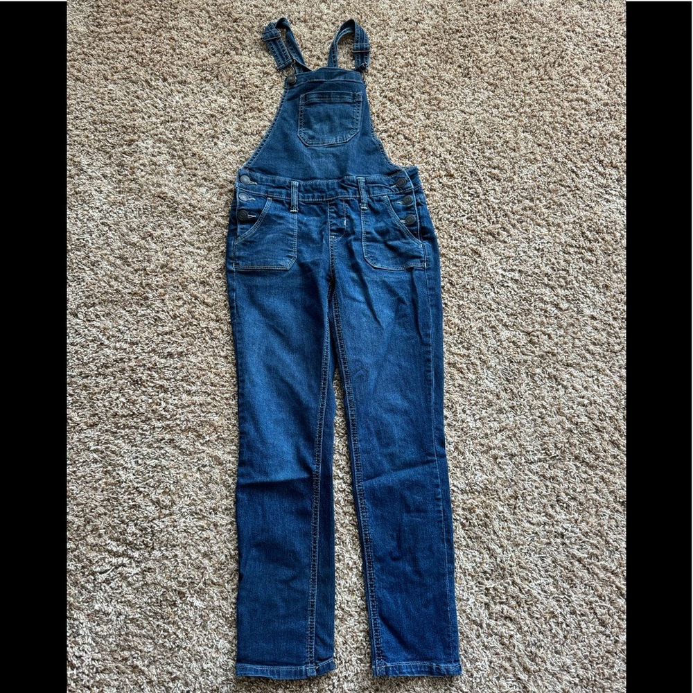 SO denim overalls, girls size 8